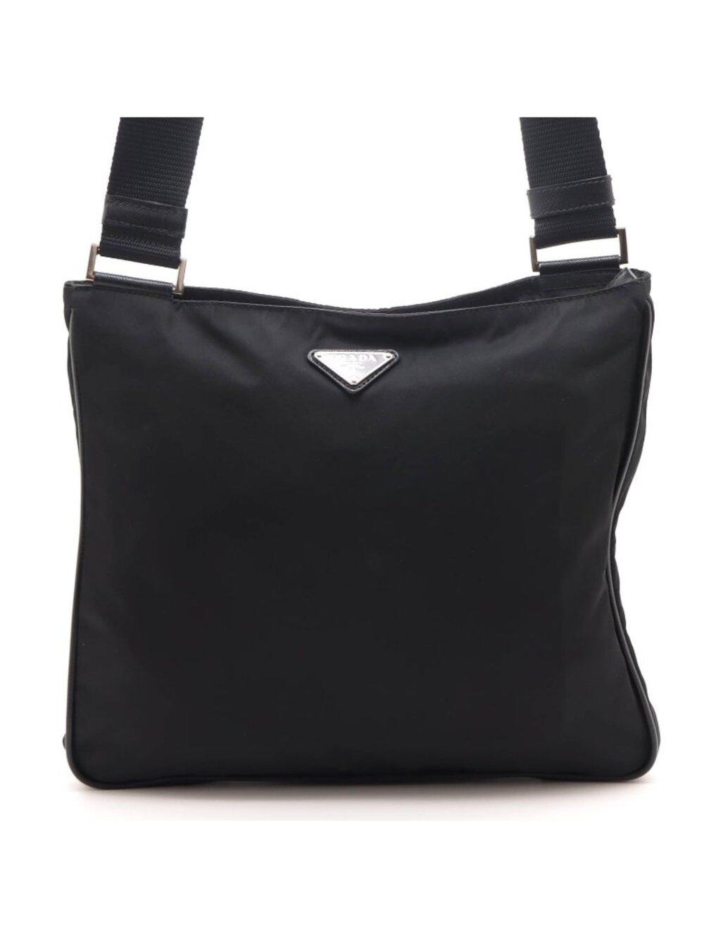 Prada Shoulder Bag Black Nylon Saffiano